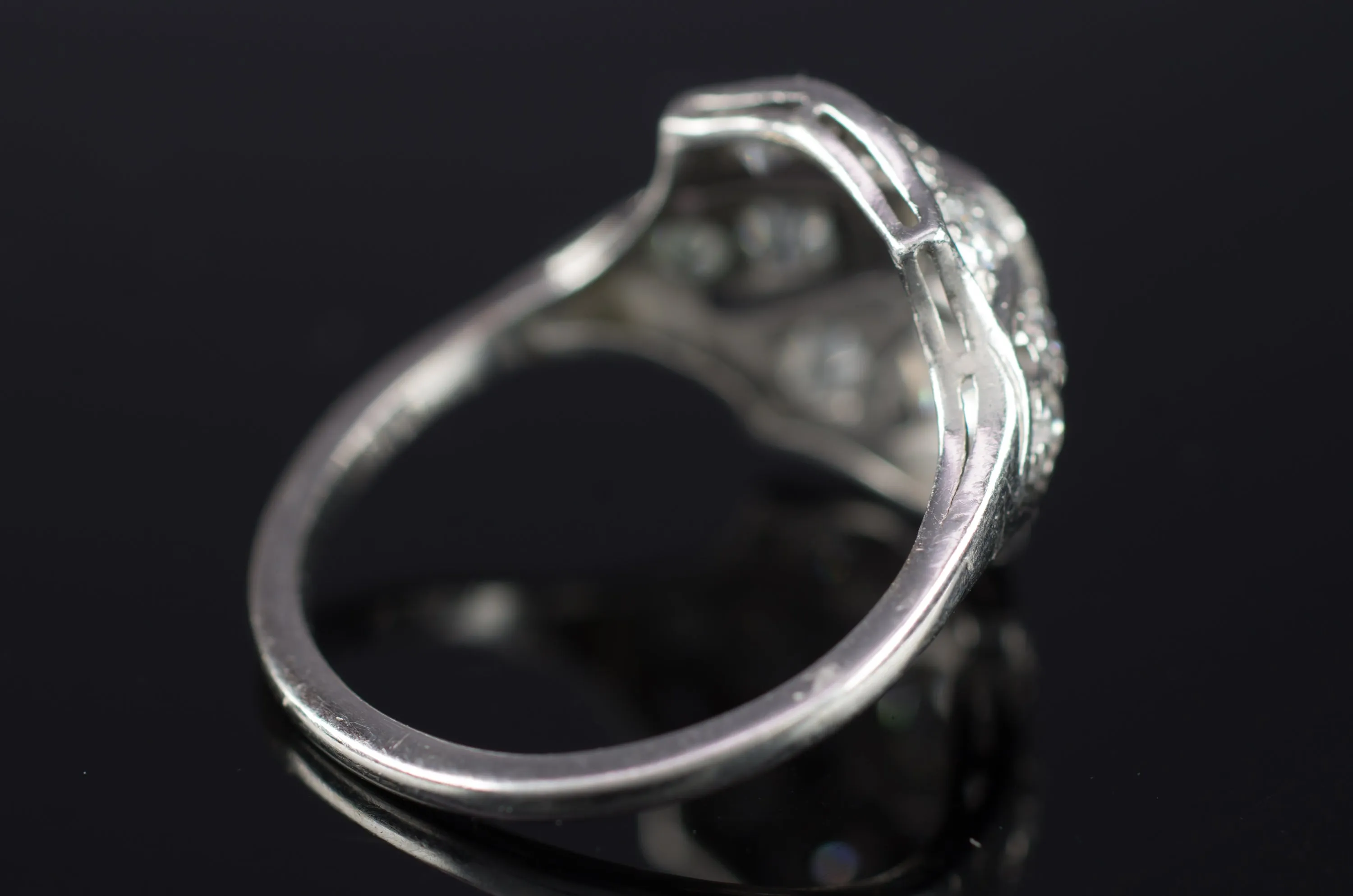 0.79CTW VINTAGE  OLD EUROPEAN CUT DIAMOND RING