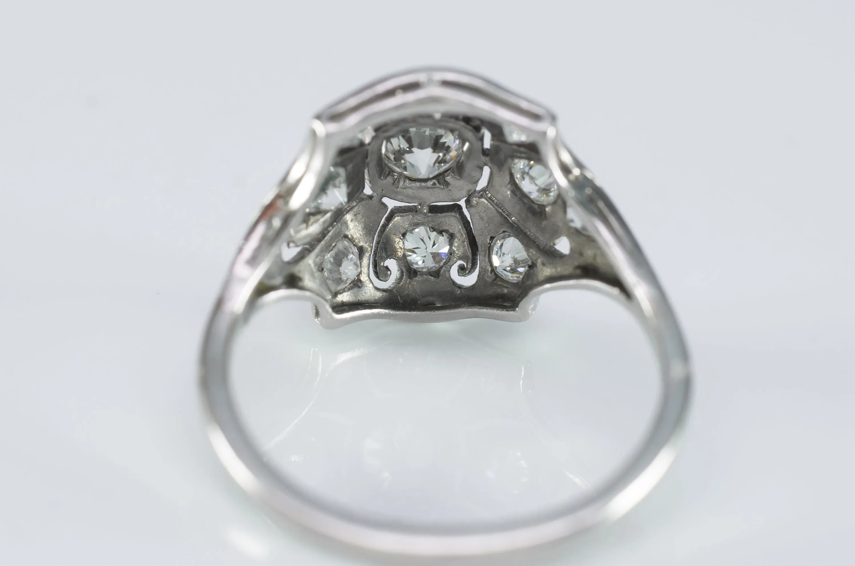 0.79CTW VINTAGE  OLD EUROPEAN CUT DIAMOND RING