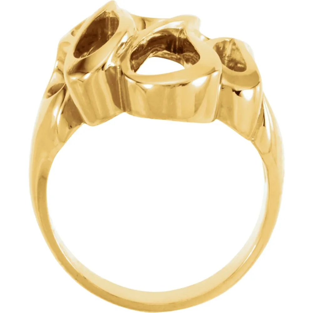 10k Yellow Gold Freeform Ring, Size 6