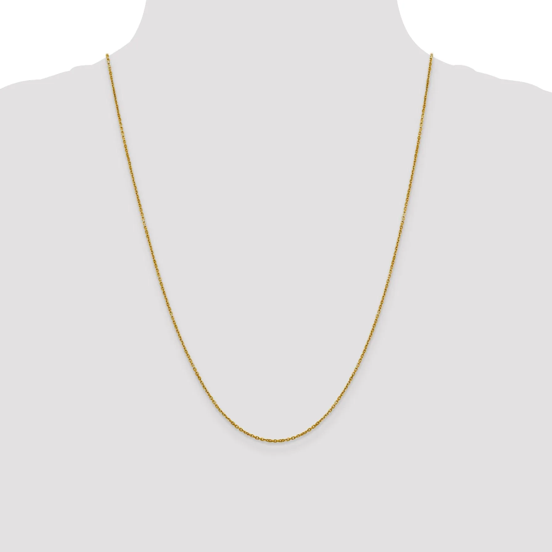 14k Yellow Gold 1.25 mm D.C Rolo Chain
