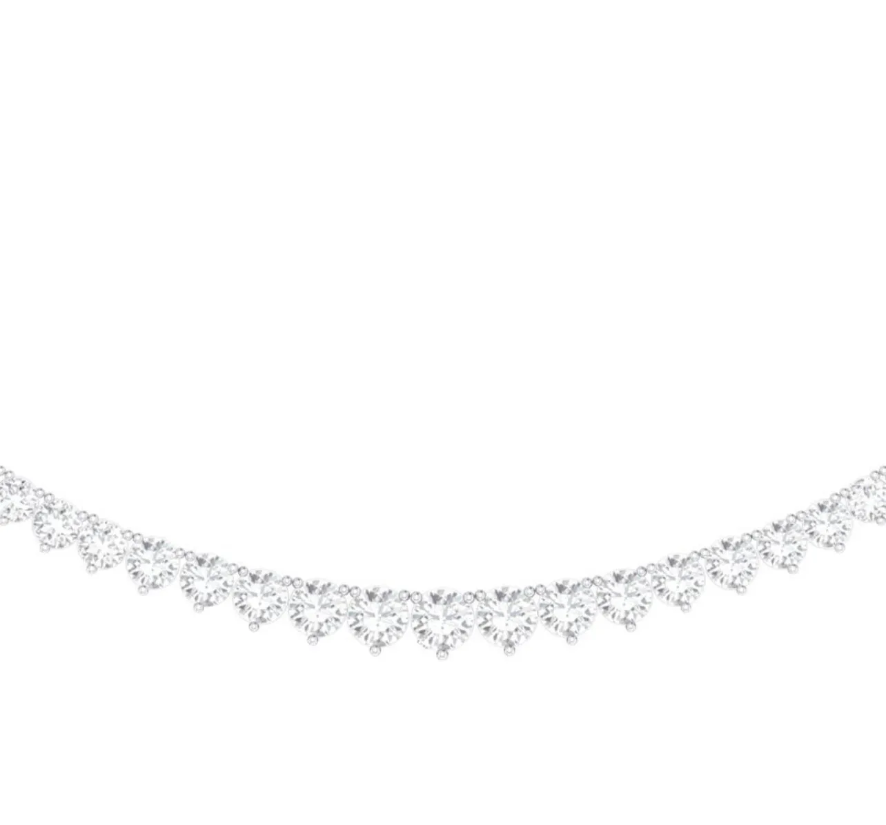 16 Inch Floating Diamond Tennis Necklace