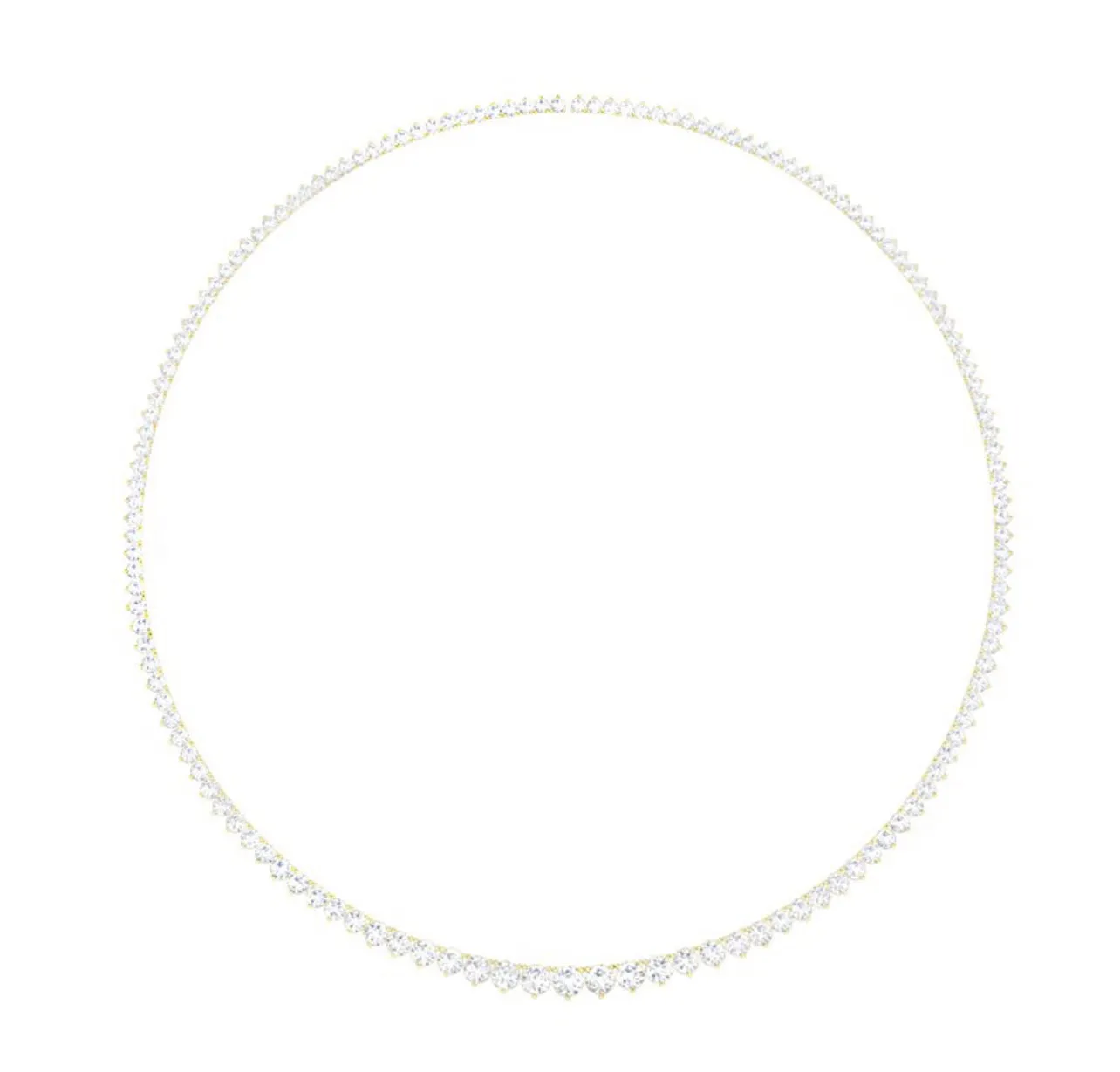 16 Inch Floating Diamond Tennis Necklace
