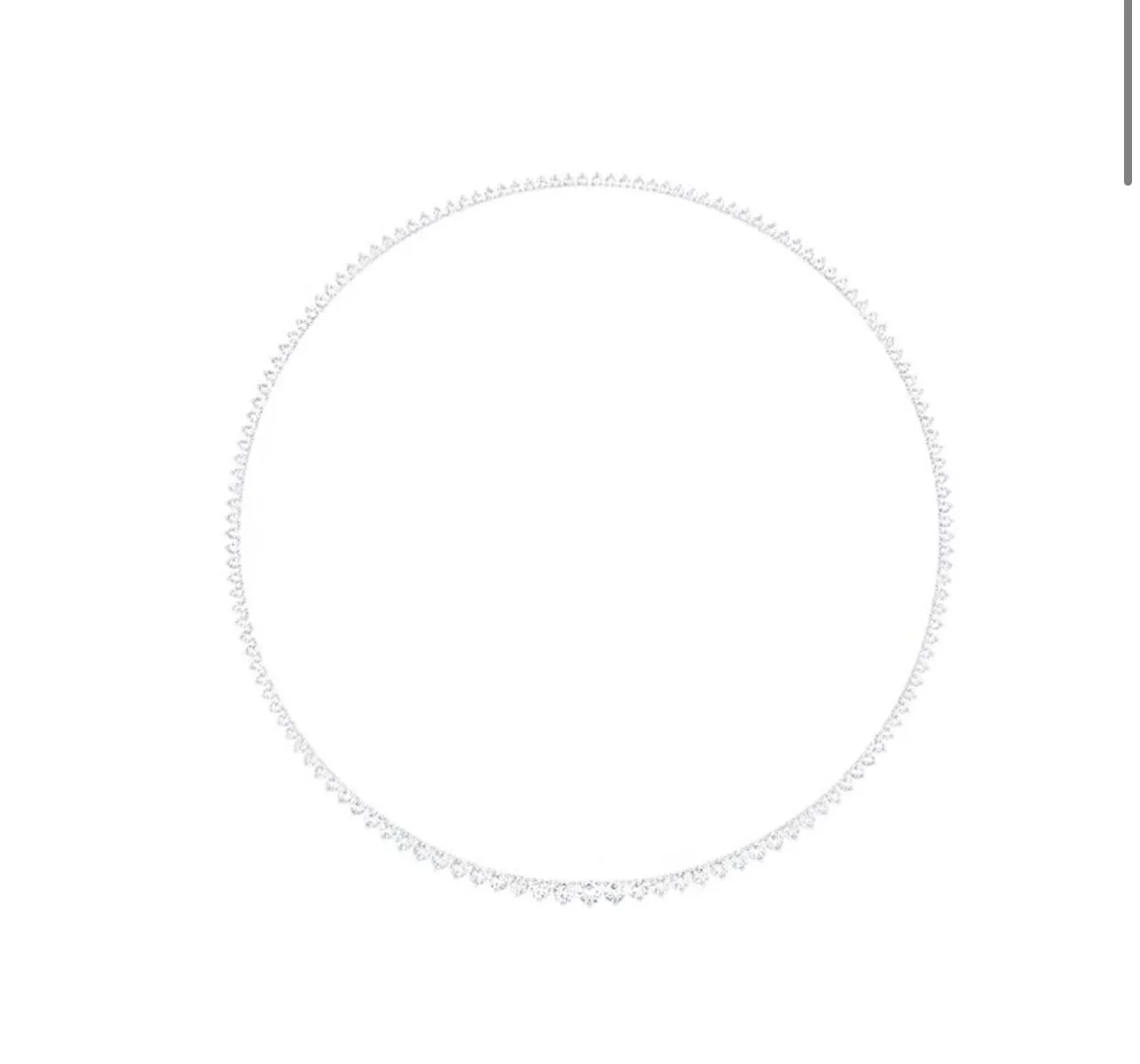 16 Inch Floating Diamond Tennis Necklace