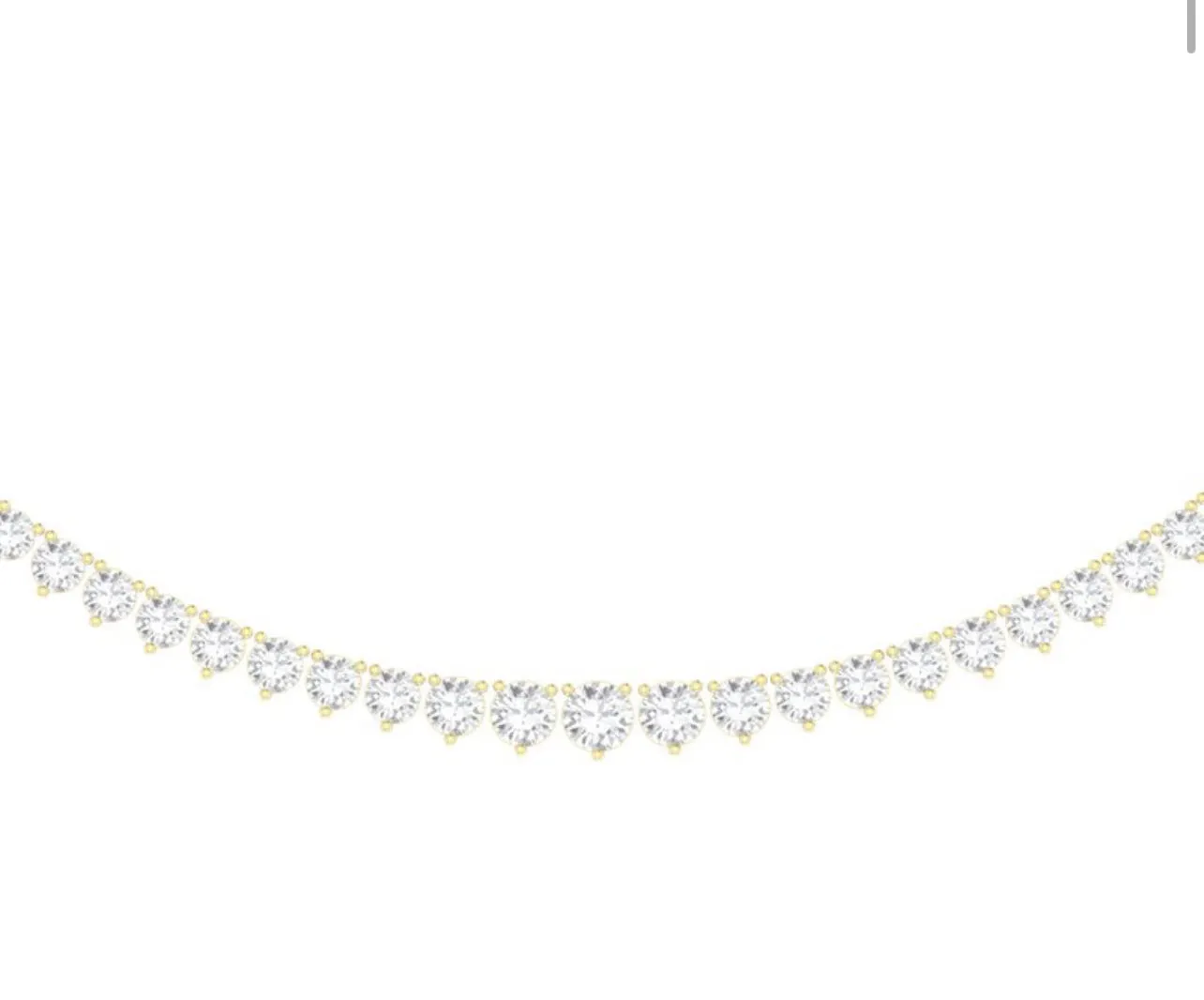 16 Inch Floating Diamond Tennis Necklace