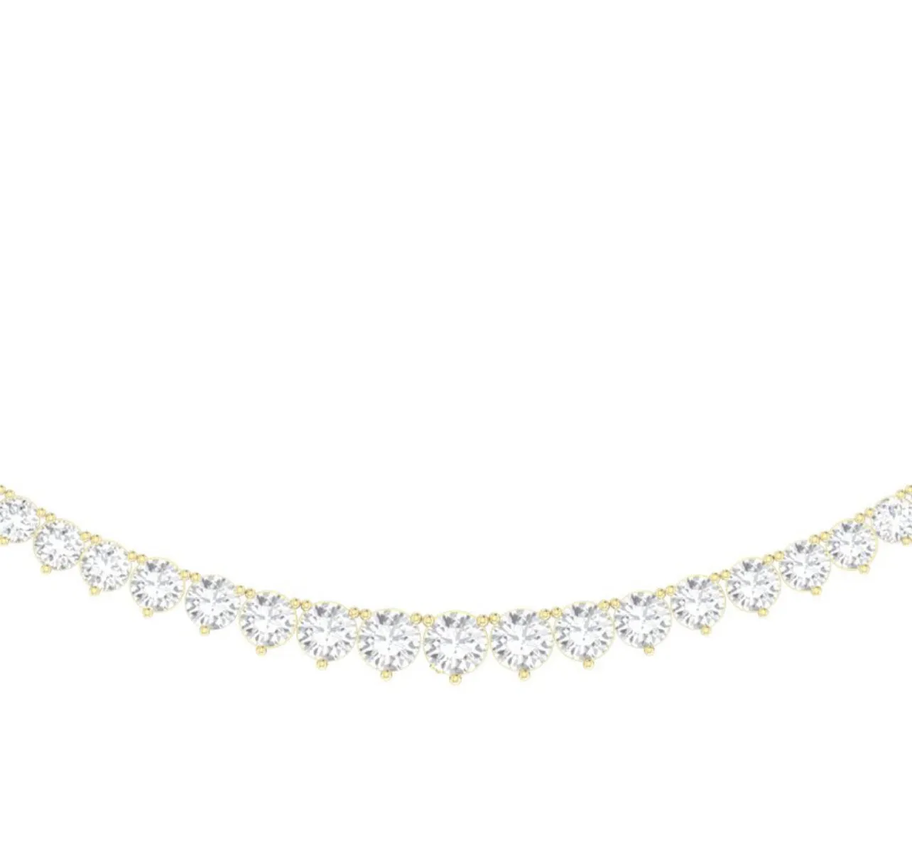 16 Inch Floating Diamond Tennis Necklace