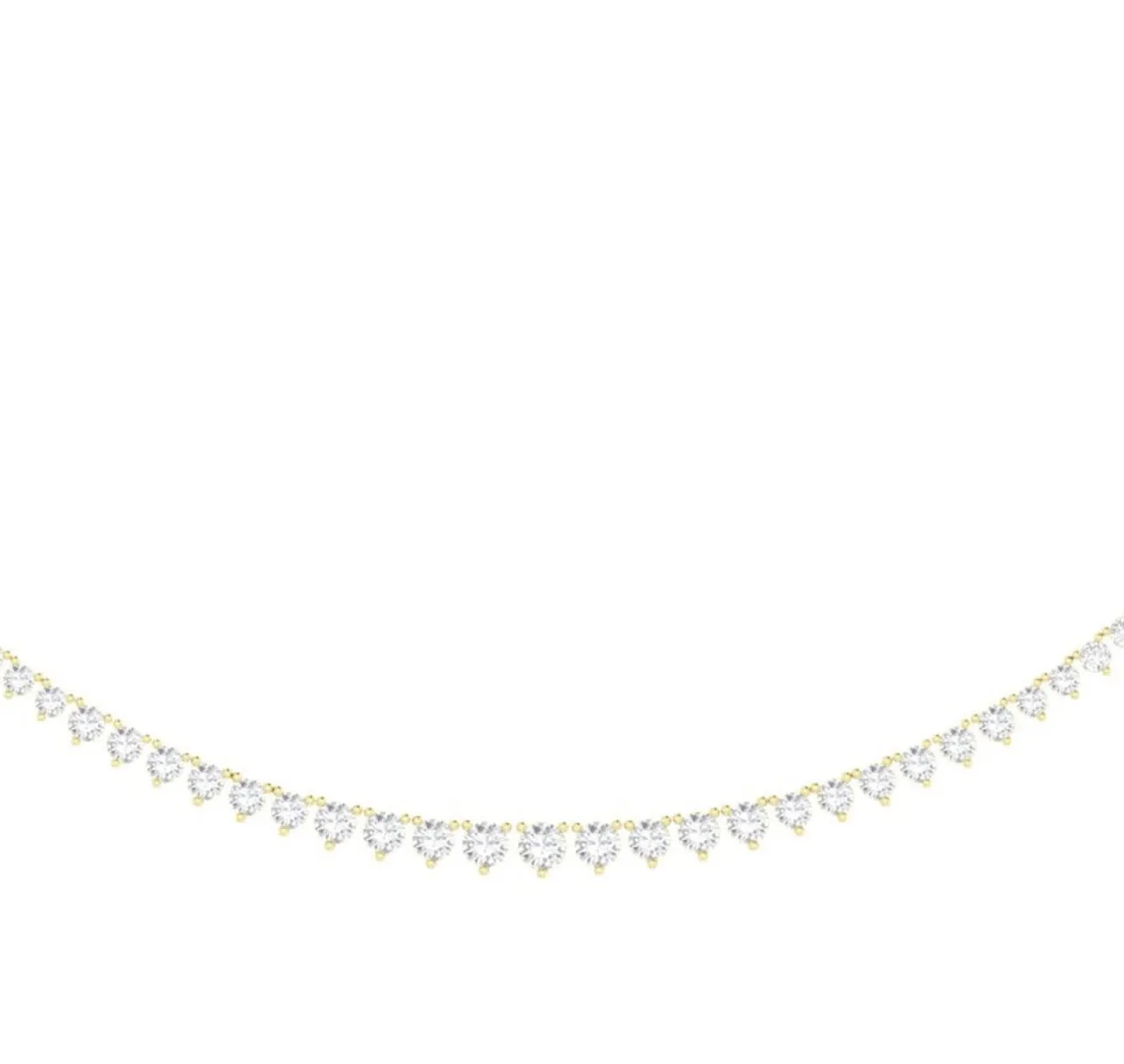 16 Inch Floating Diamond Tennis Necklace