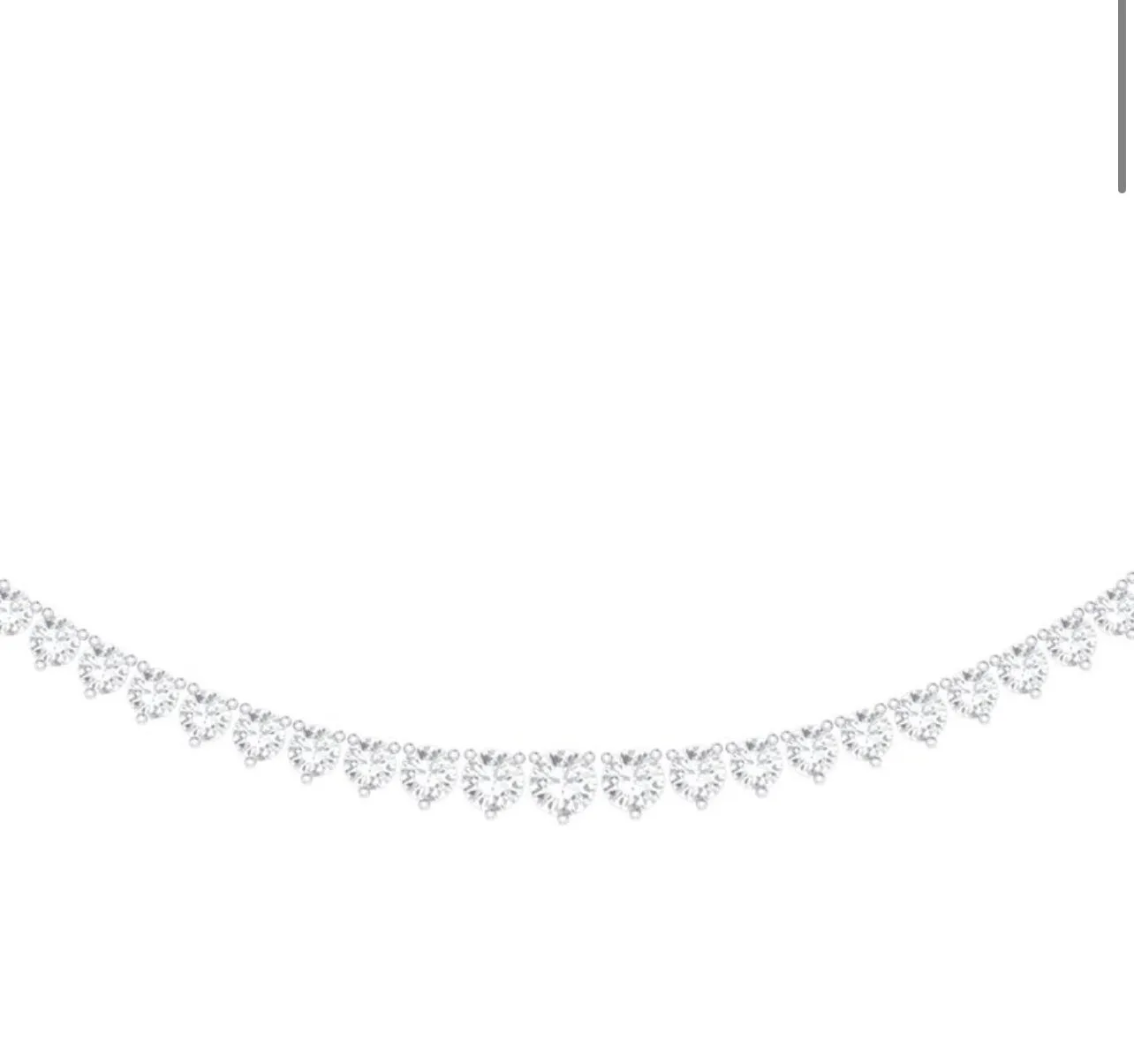 16 Inch Floating Diamond Tennis Necklace