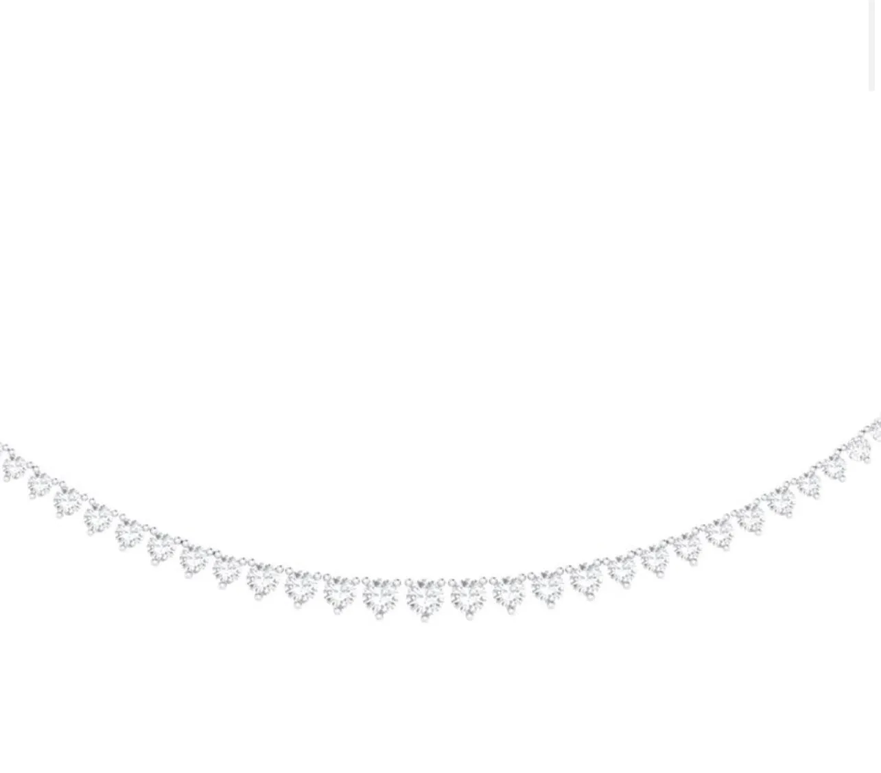 16 Inch Floating Diamond Tennis Necklace