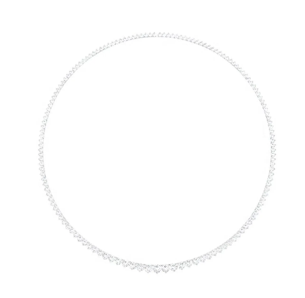 16 Inch Floating Diamond Tennis Necklace