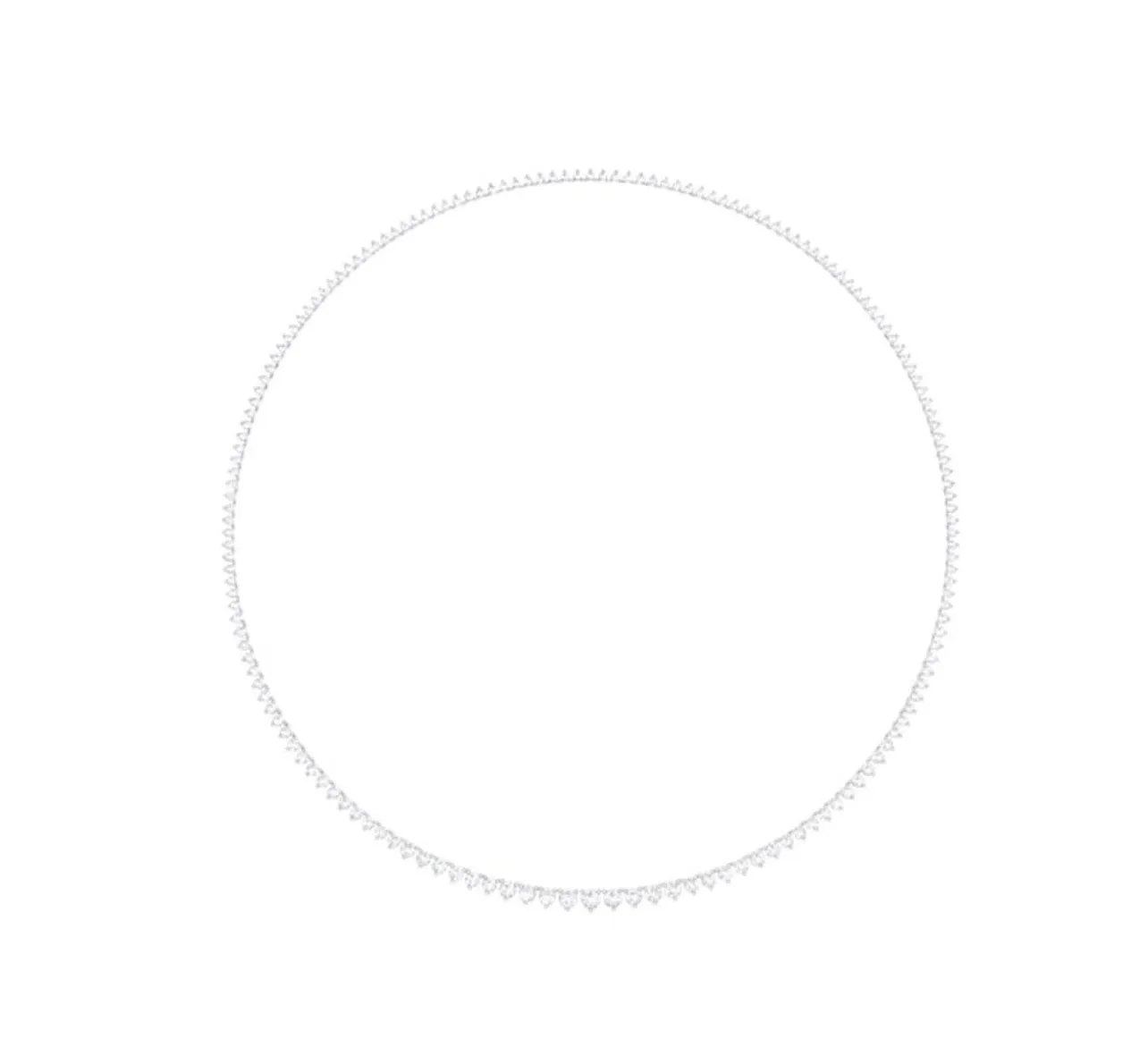 16 Inch Floating Diamond Tennis Necklace