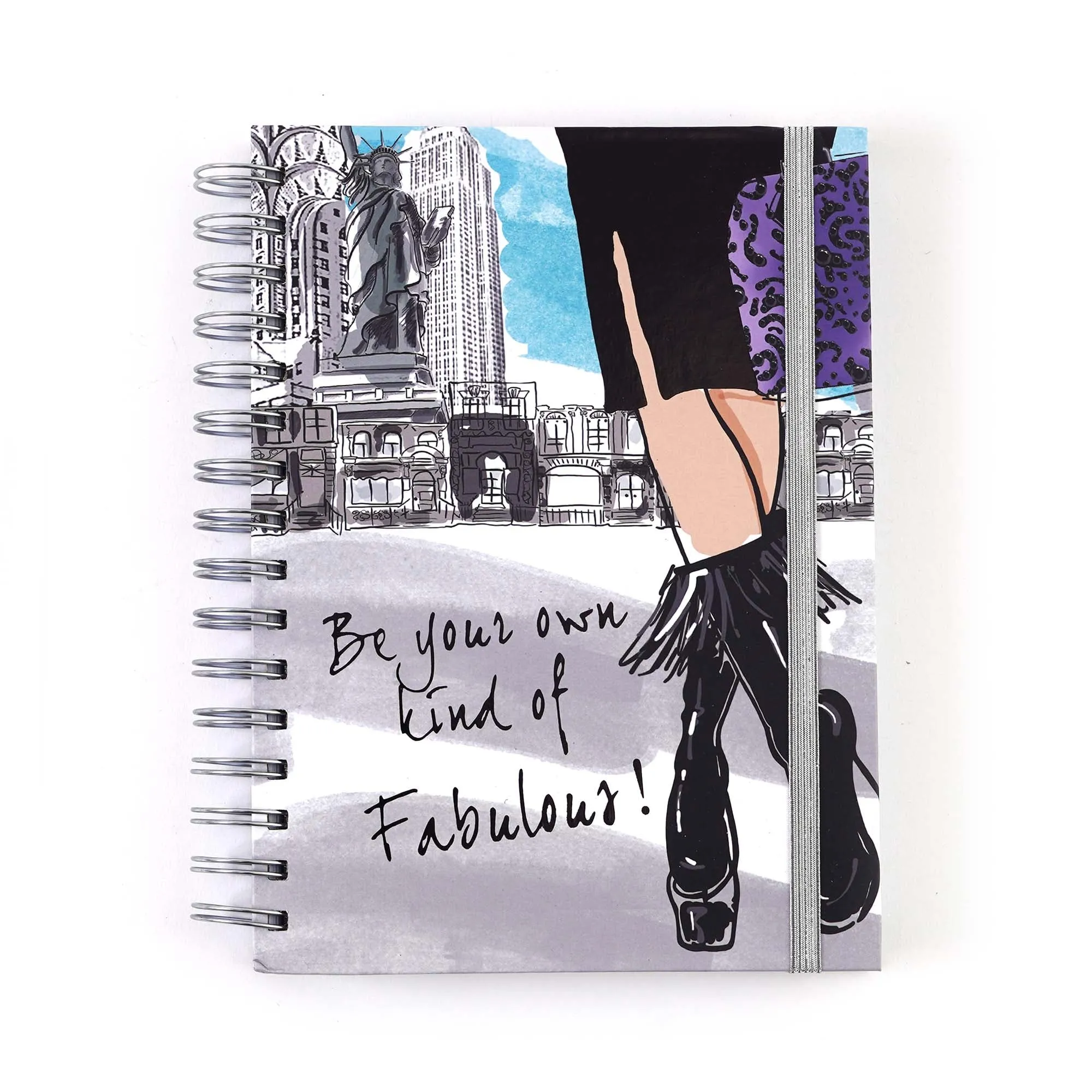 160 Sht Jumbo Spiral Fashionista Hot Stamp Journal, 8.5"X6.25"