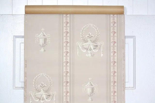 1940s Stripe Vintage Wallpaper