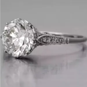 2.50 Ct EDWARDIAN Style Platinum Engagement Ring