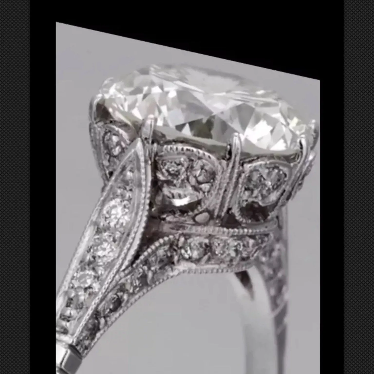 2.50 Ct EDWARDIAN Style Platinum Engagement Ring