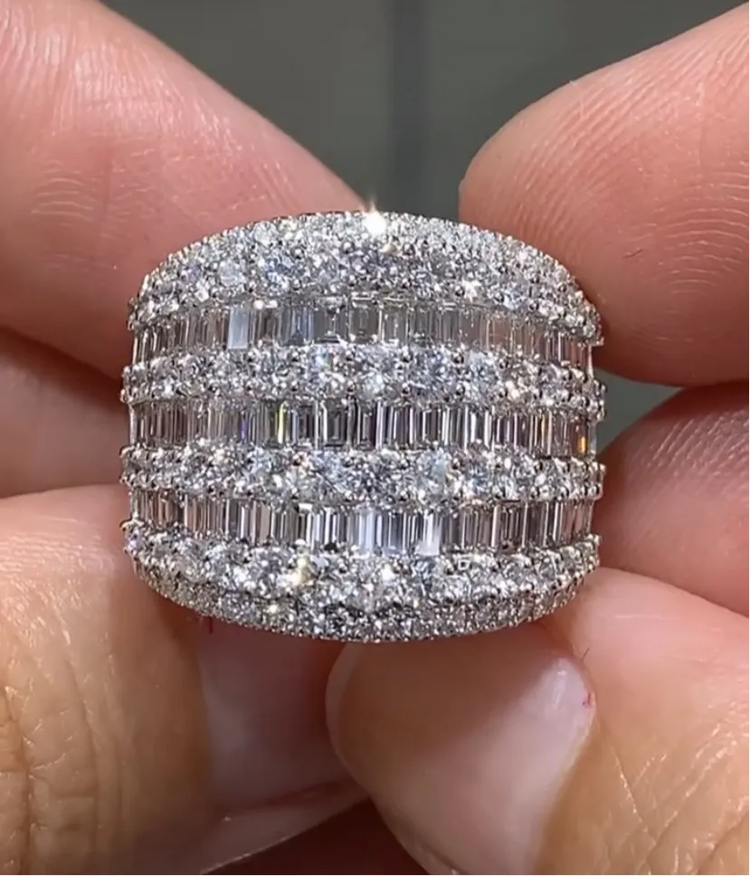 2.85ct t.w. Round And Baguette Diamond Fashion Ring