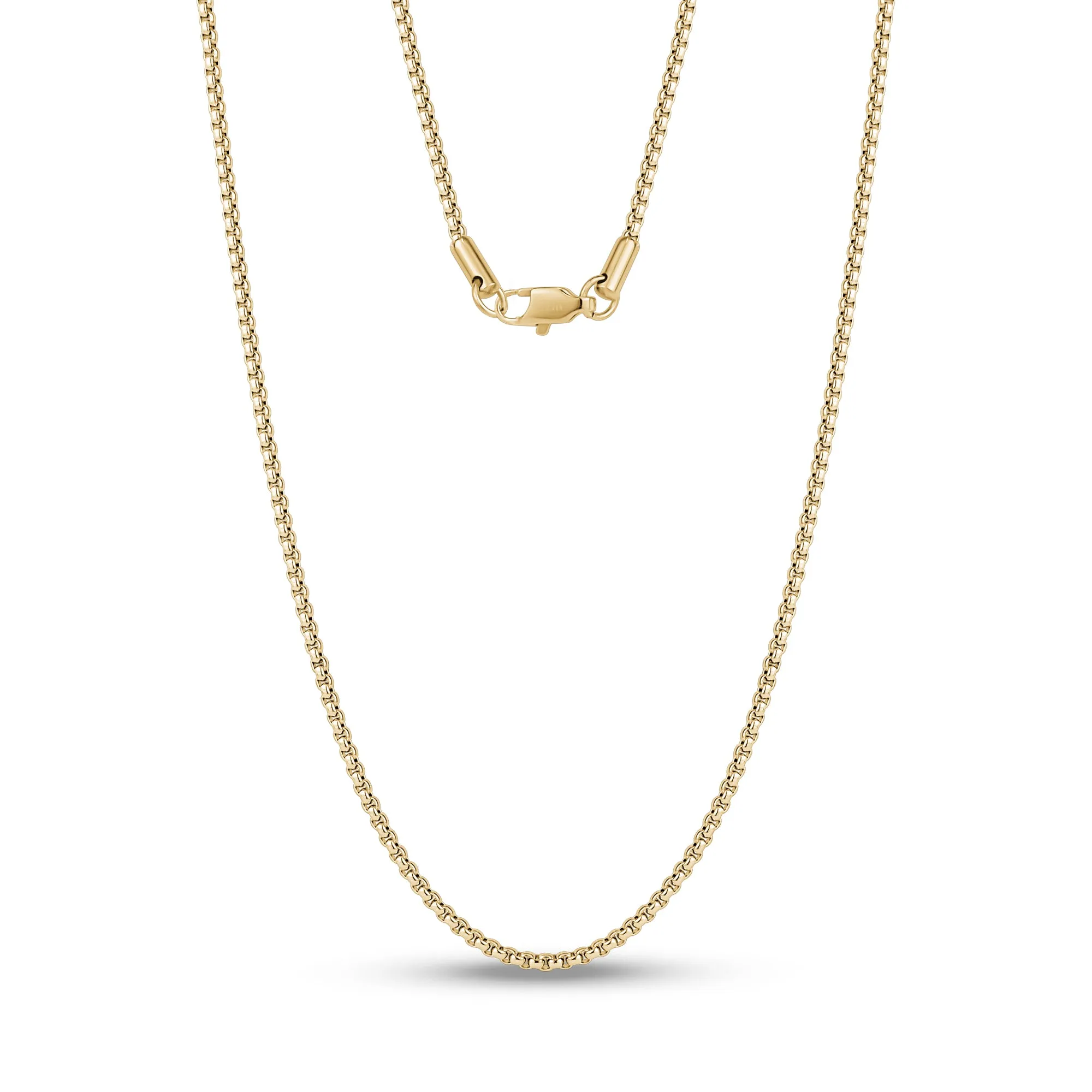 2mm Thin Round Box Link Chain