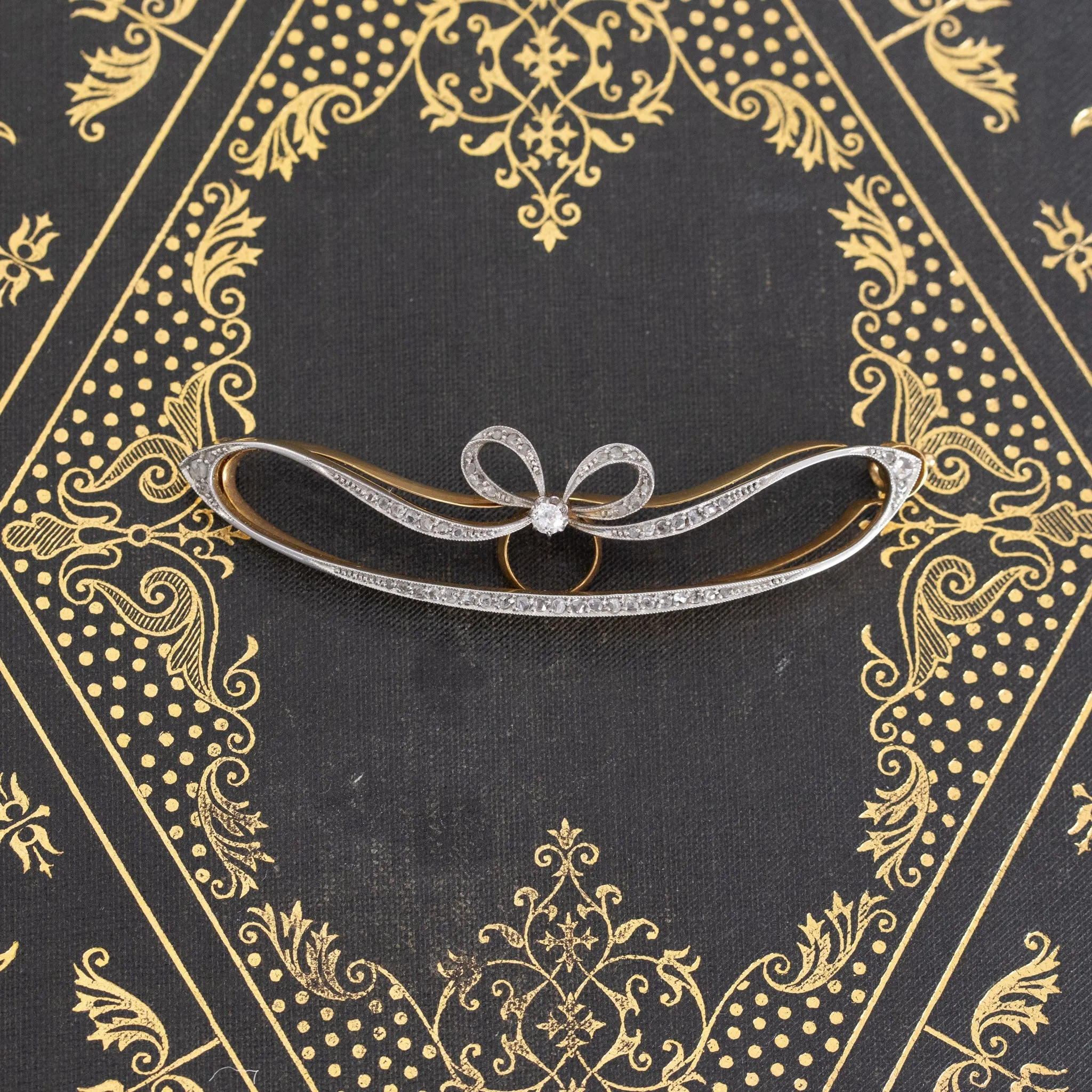 .33ctw Edwardian Diamond Barette