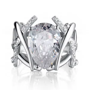 4.0 ct Pear-Cut Diamond Anniversary Ring