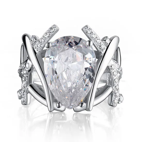 4.0 ct Pear-Cut Diamond Anniversary Ring