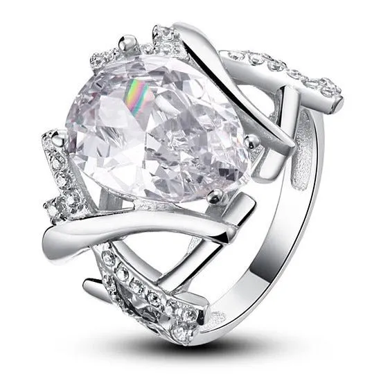 4.0 ct Pear-Cut Diamond Anniversary Ring