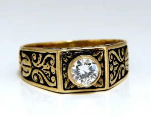 .40ct Vintage Victorian Natural Diamond Ring 18 Karat Raised Crest