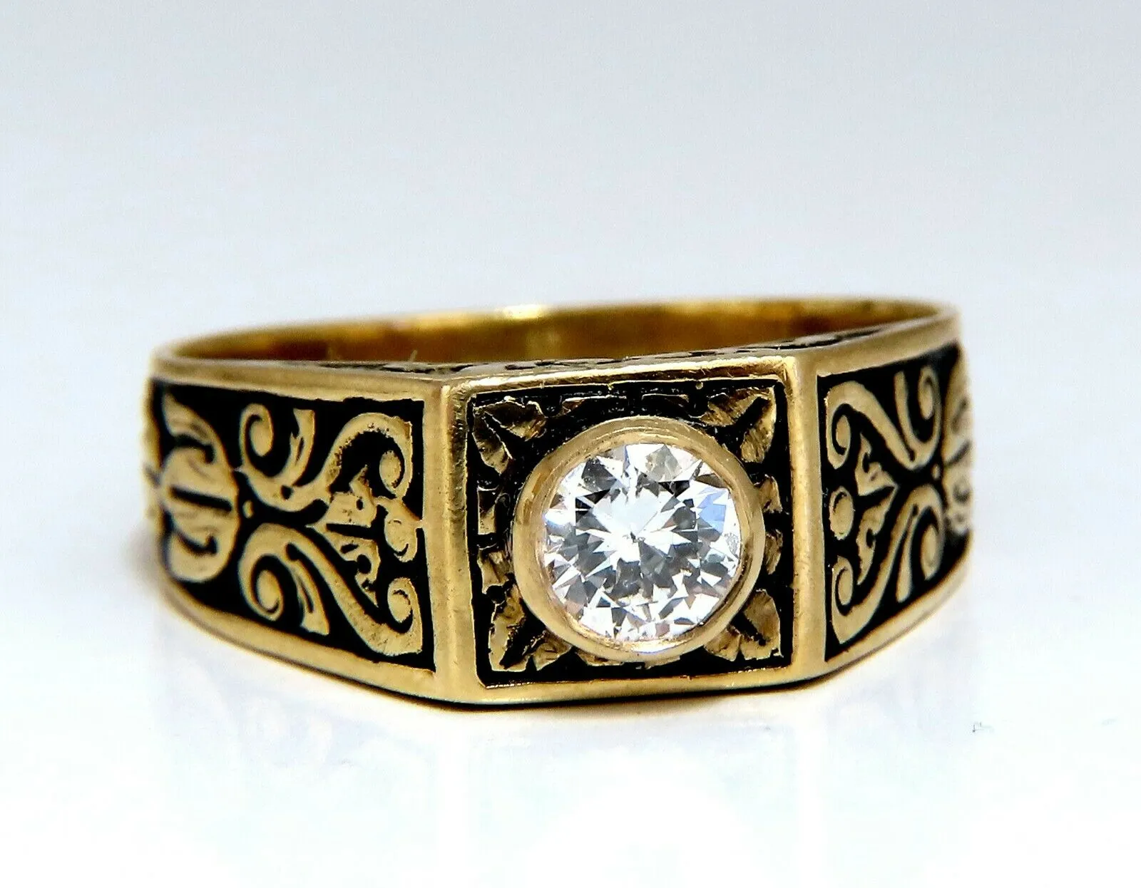 .40ct Vintage Victorian Natural Diamond Ring 18 Karat Raised Crest
