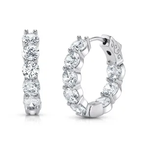 5MM CZ HOOPS, 25MM SILVER BR