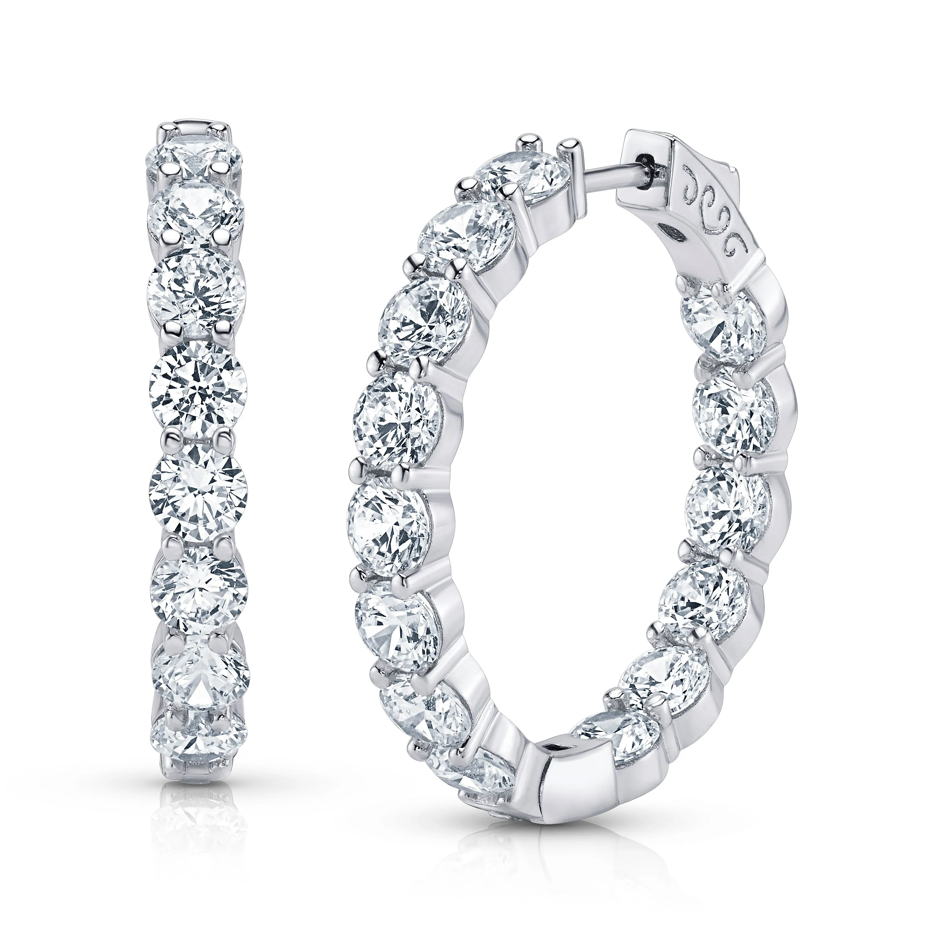 5MM CZ HOOPS, 35MM SILVER BR