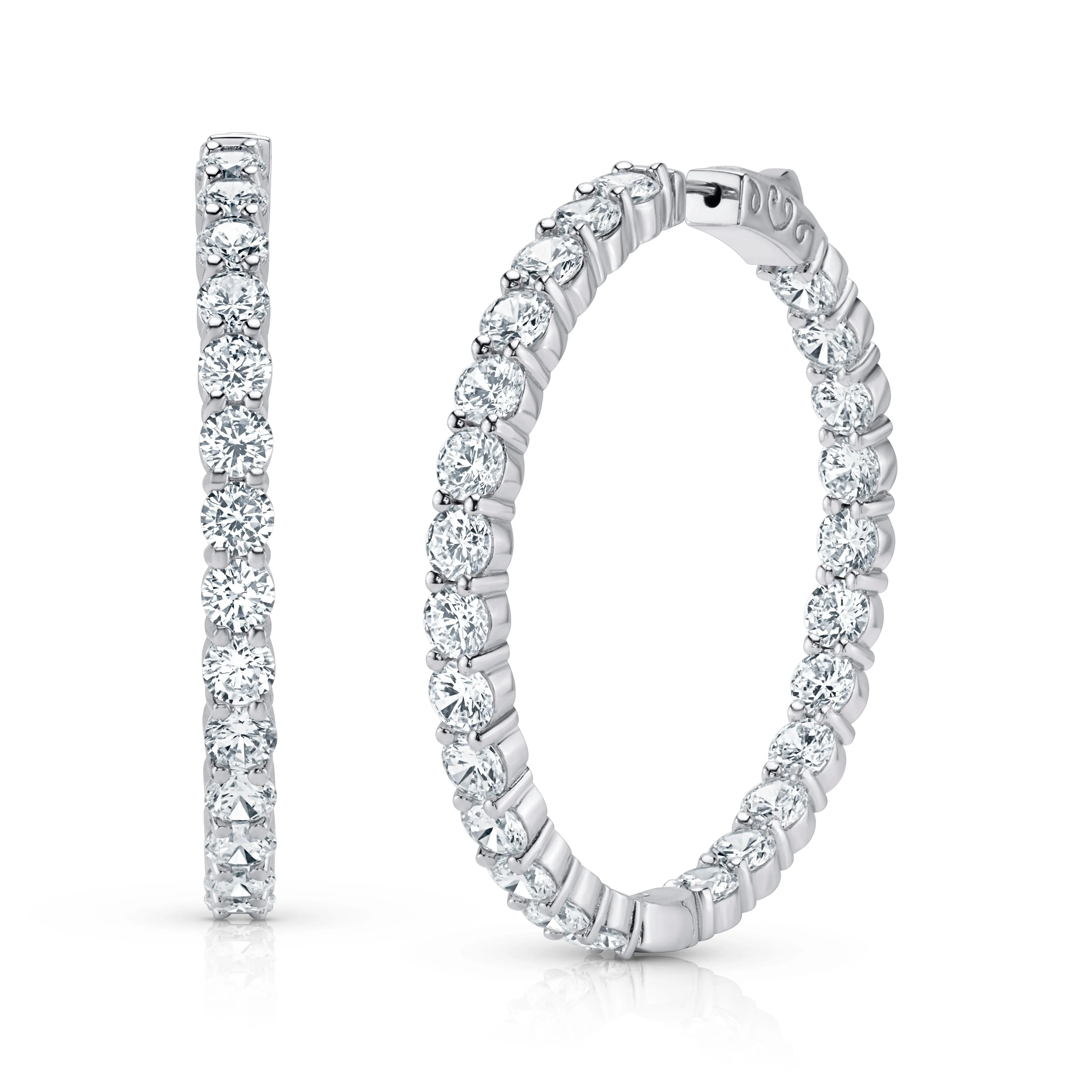 5MM CZ HOOPS, 45MM SILVER BR