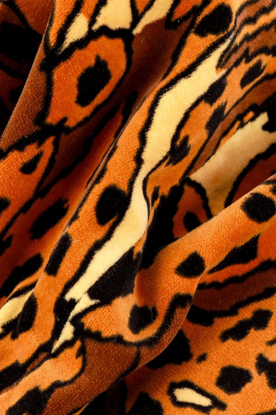 Abstract Leopard Velvet Jacket and Pant Set