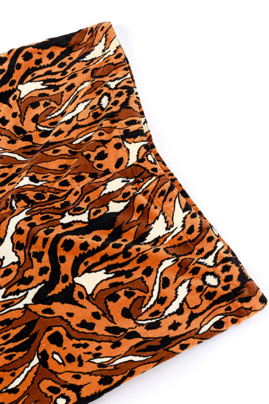 Abstract Leopard Velvet Jacket and Pant Set