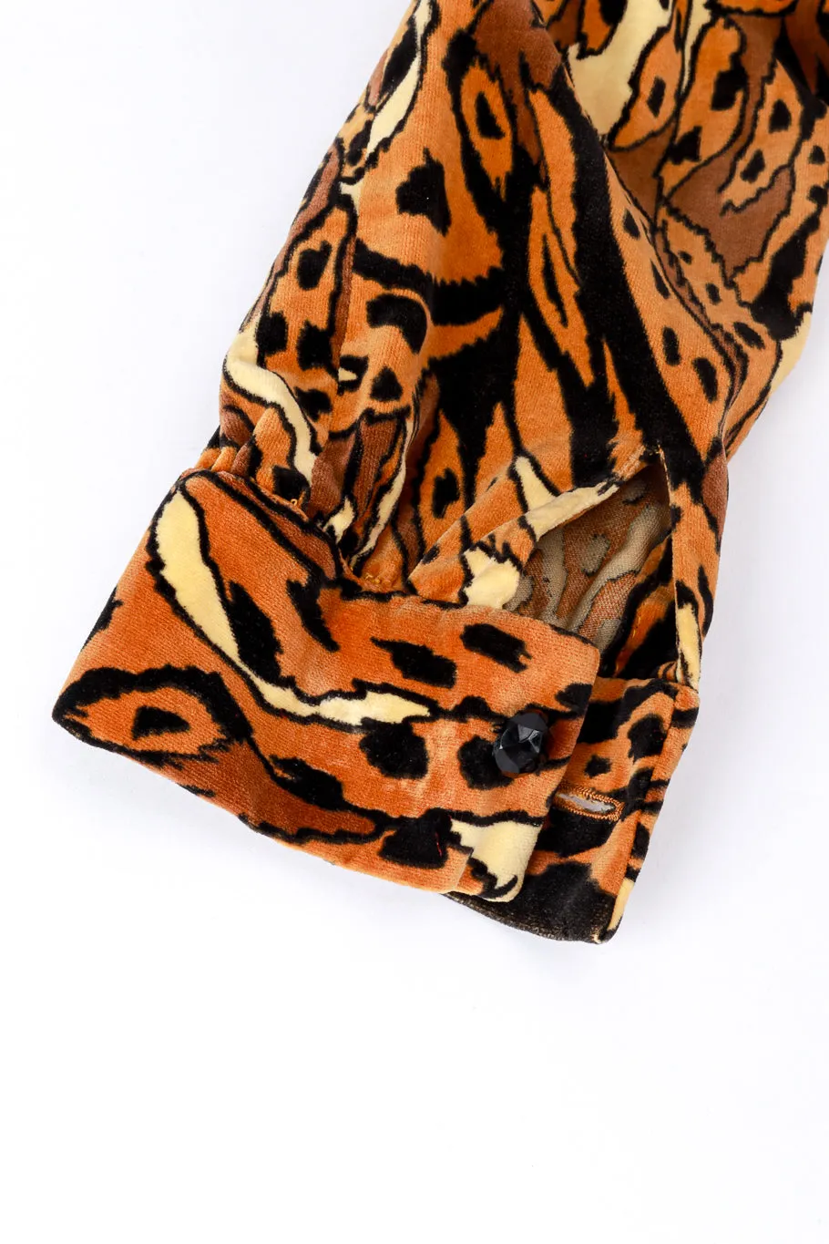 Abstract Leopard Velvet Jacket and Pant Set
