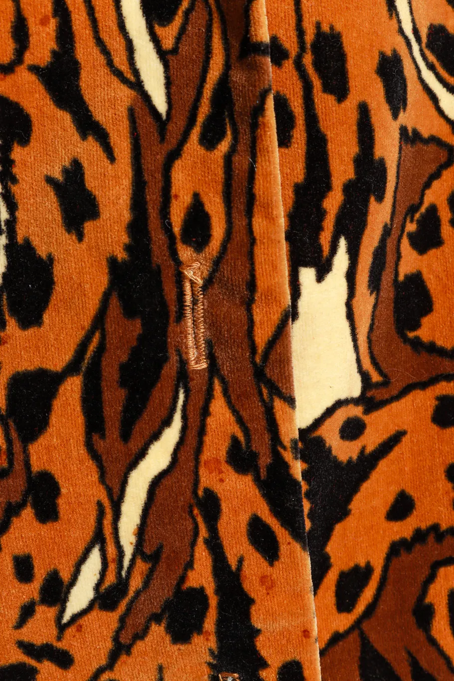 Abstract Leopard Velvet Jacket and Pant Set