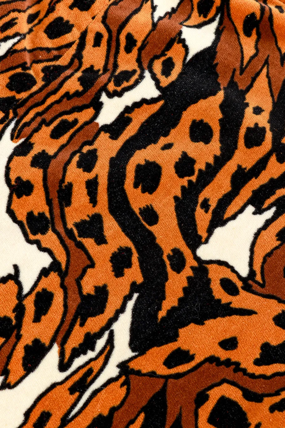 Abstract Leopard Velvet Jacket and Pant Set