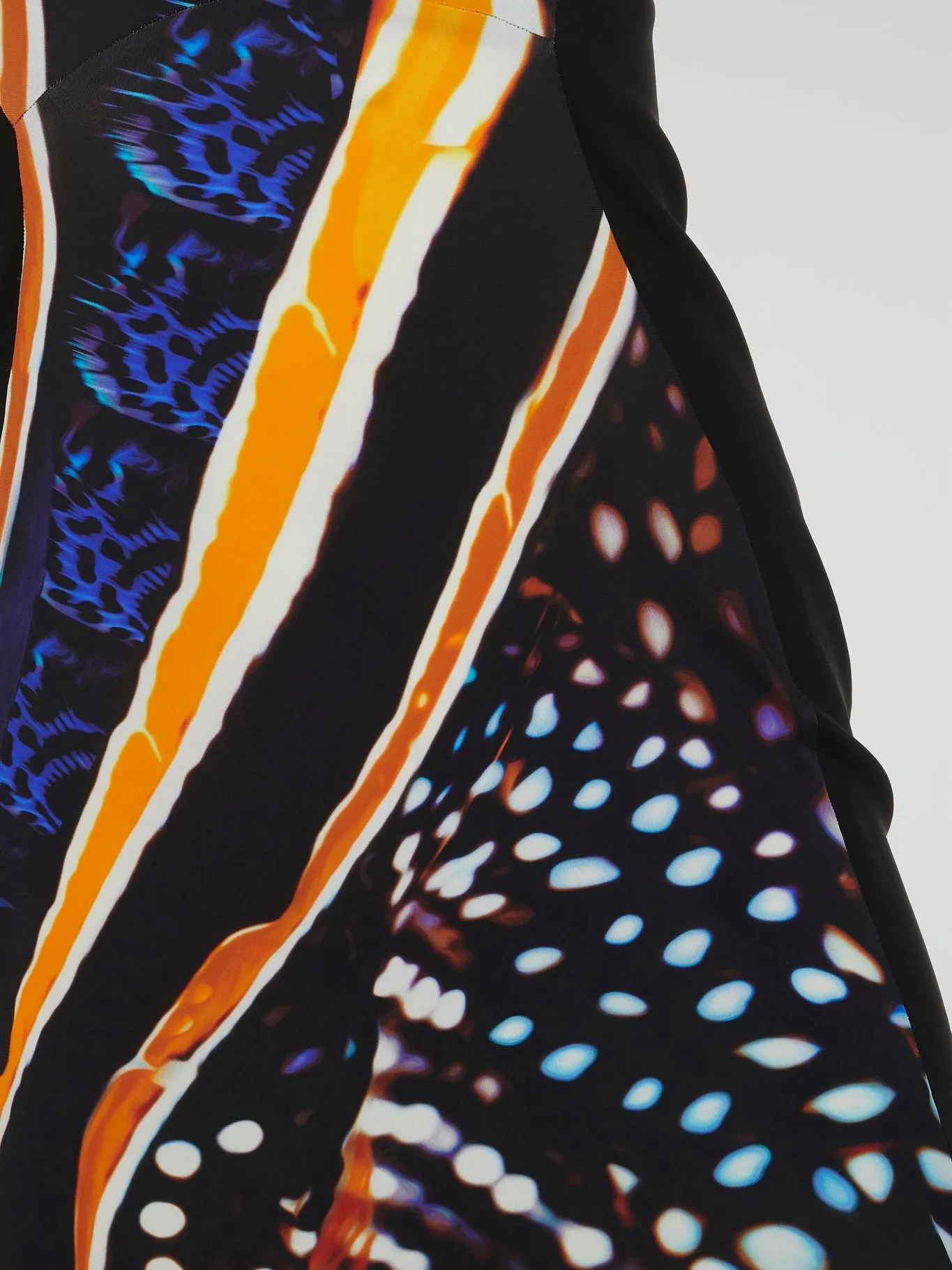 Abstract Print V-Neck Dress