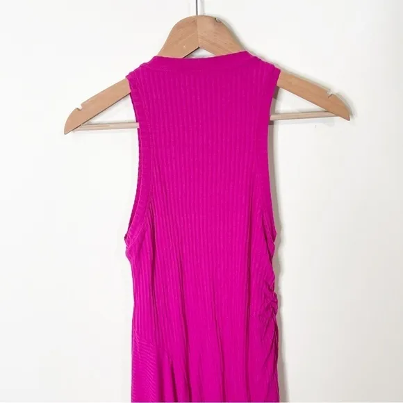 A.L.C. Pink Fuchsia Ribbed Sleeveless Bea Asymmetrical Dress Size Small