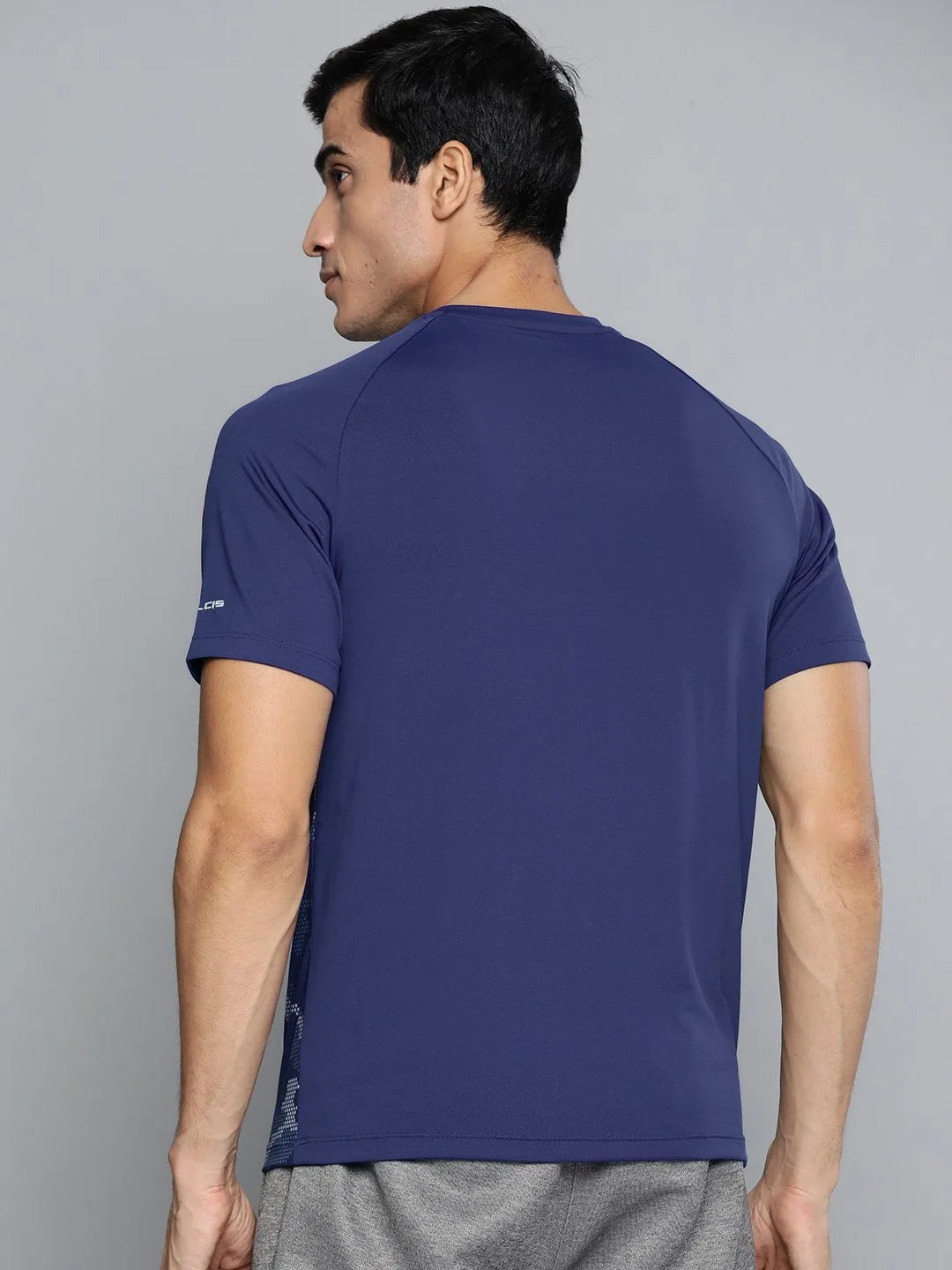 Alcis Men Self Design Blue Tshirts