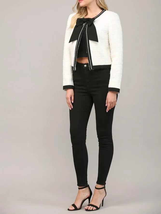 Amelia Ivory Tweed Jacket