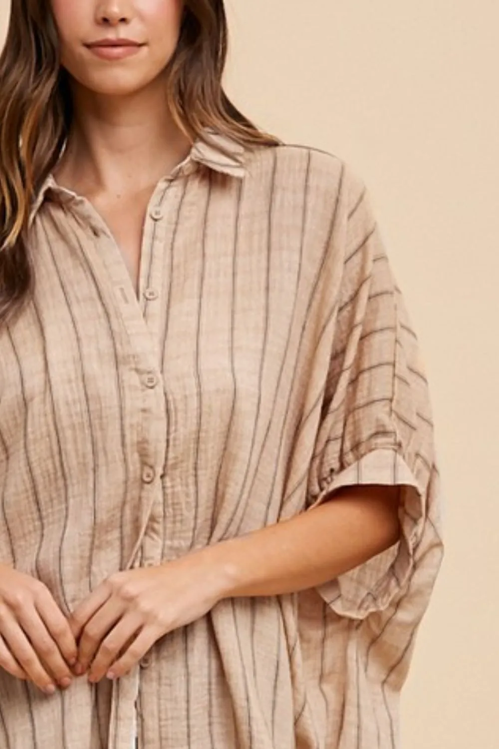 Annie Button Up Half Sleeve Shirt