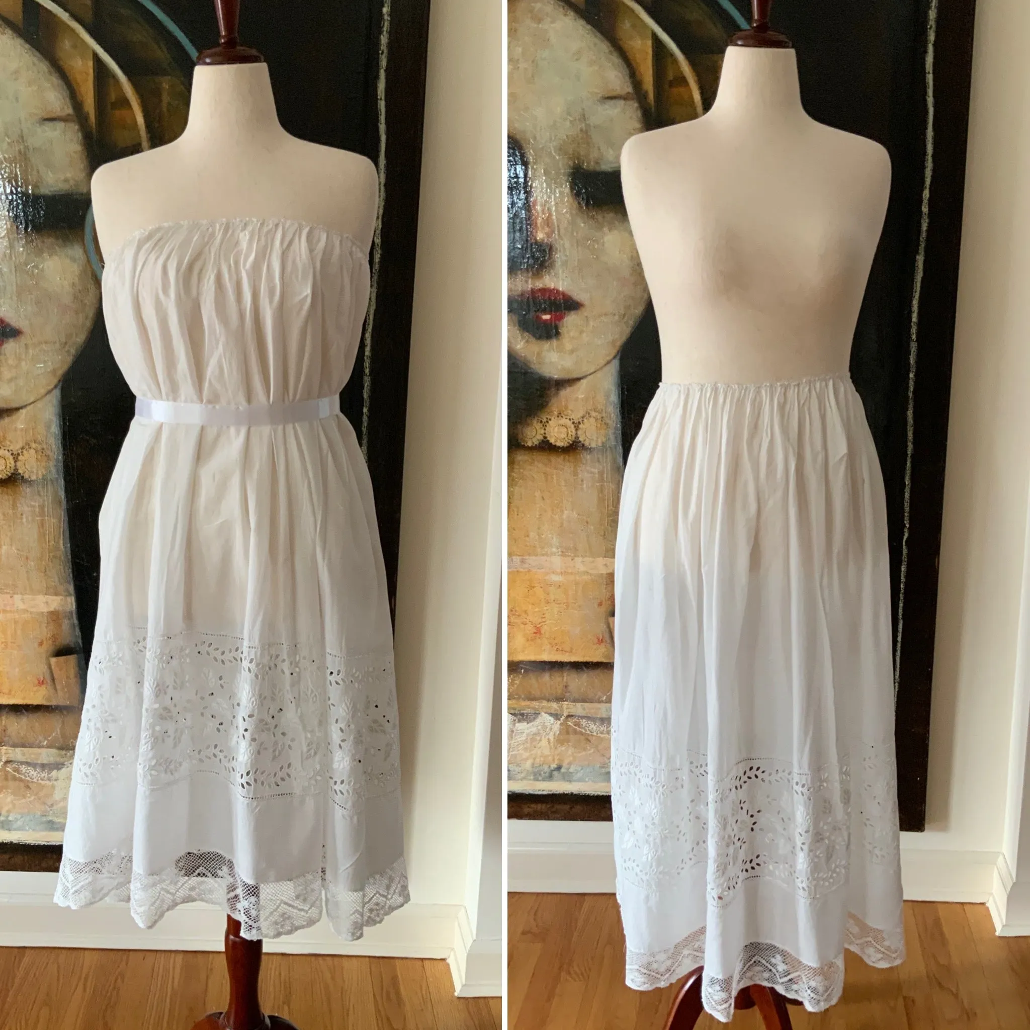 Antique Cotton Petticoat - 1900s - ED13