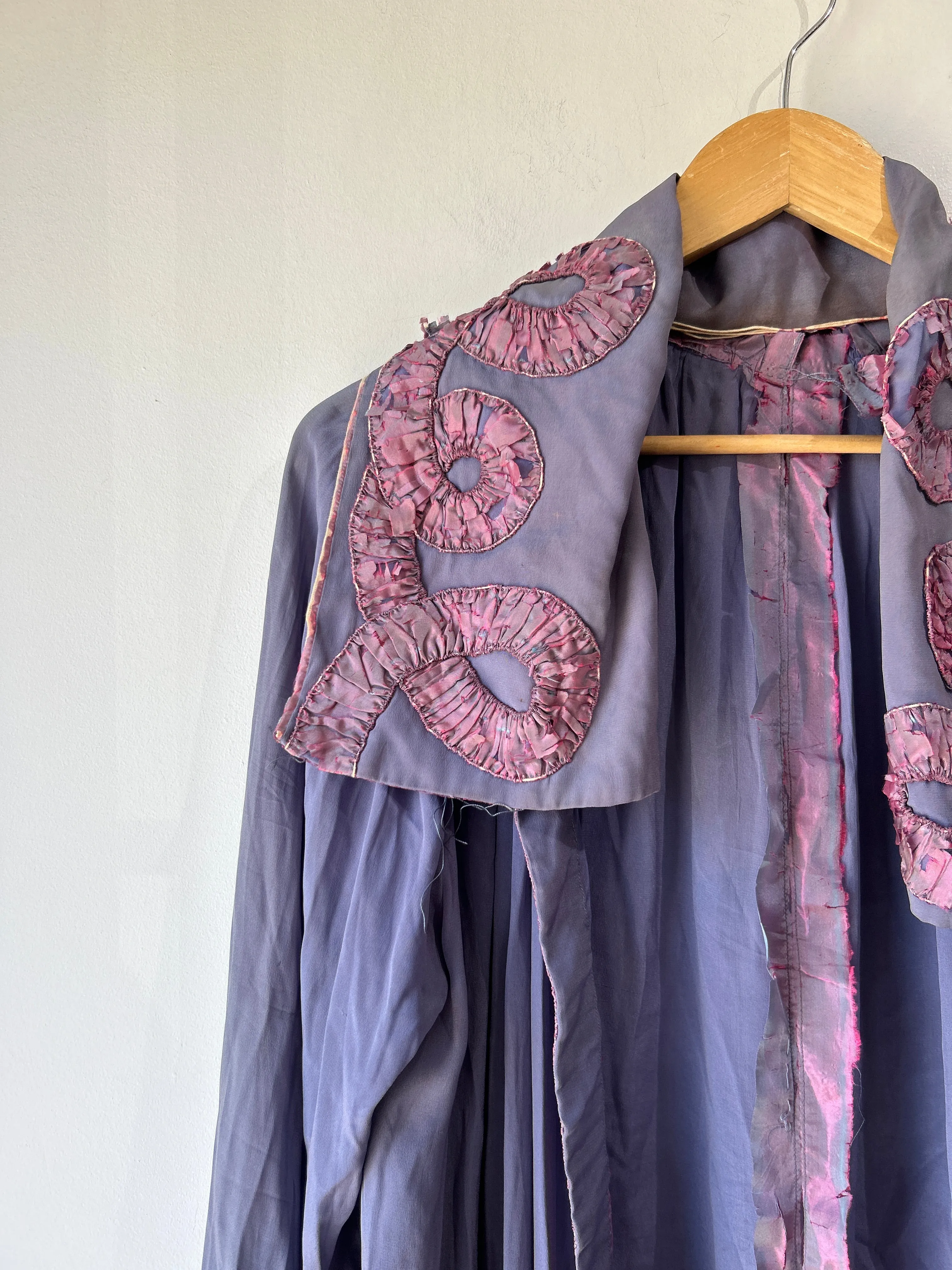 Antique Lavender   Pink Silk Duster Jacket