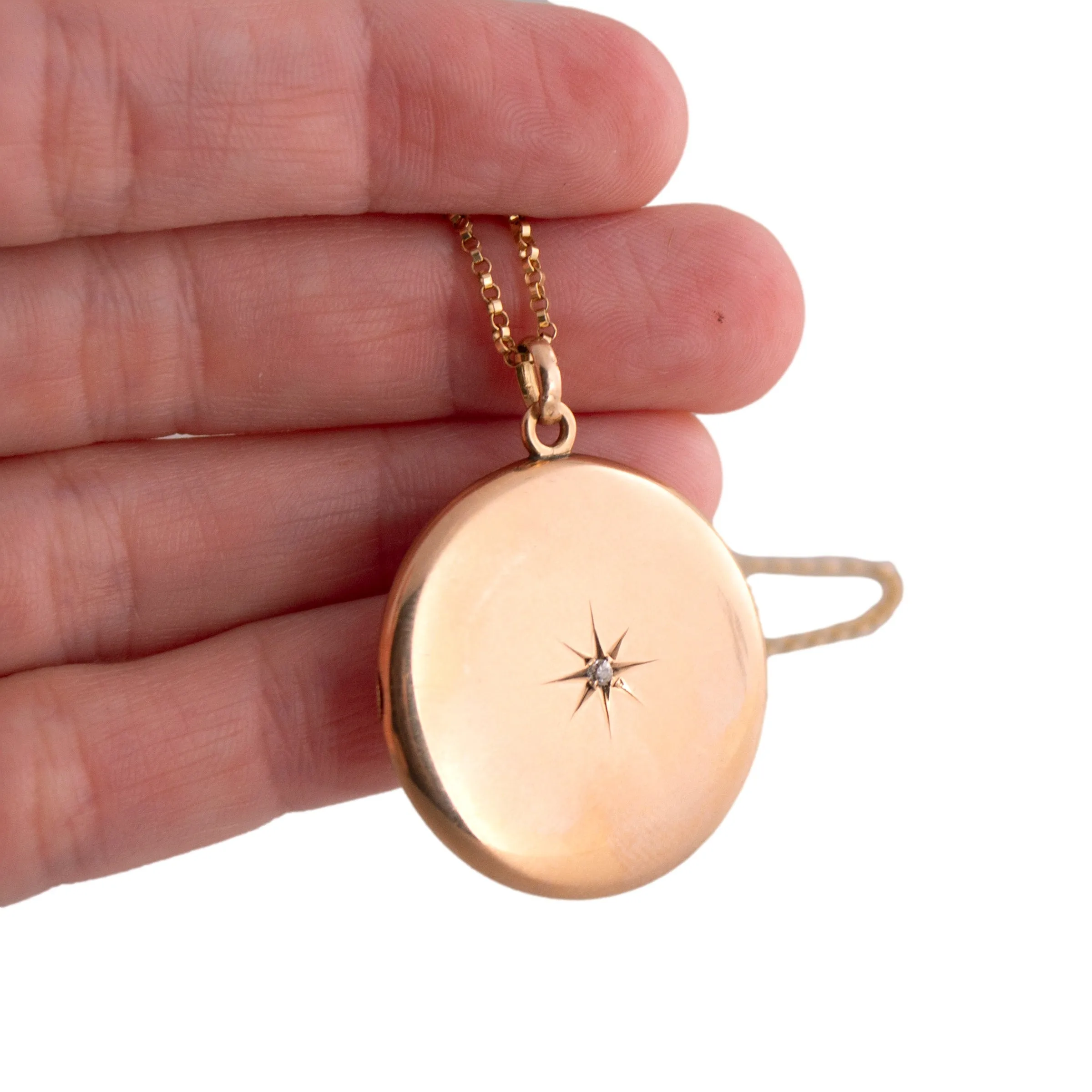 Antique Round Locket Necklace