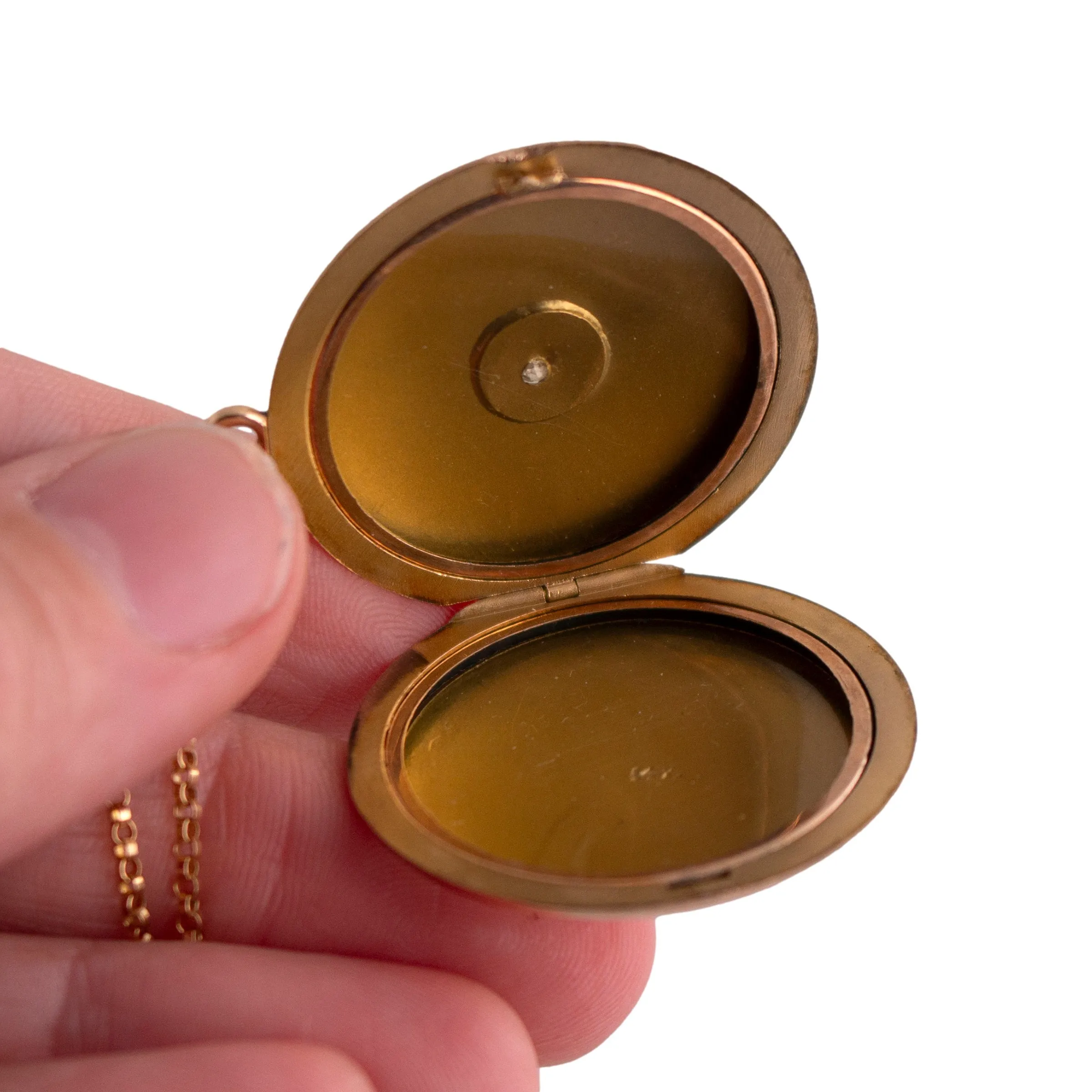 Antique Round Locket Necklace
