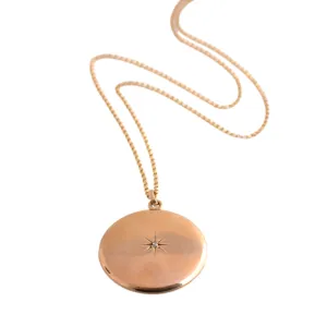 Antique Round Locket Necklace