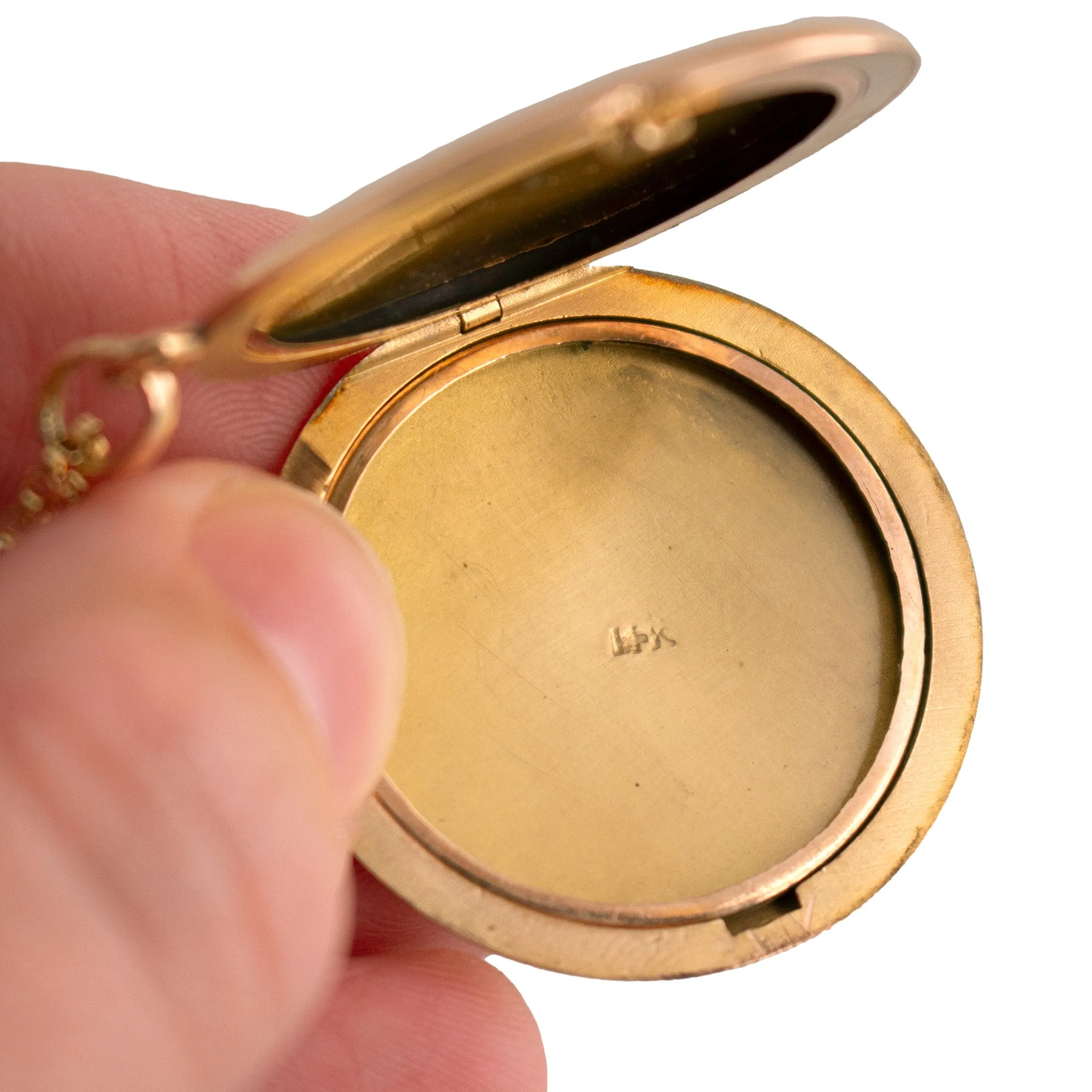 Antique Round Locket Necklace