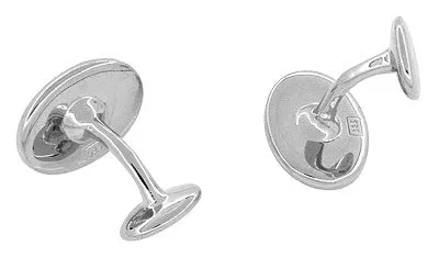 Antique Style Victorian Sunflower Cufflinks in Sterling Silver