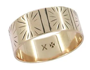Antique Victorian Wedding Band in 9 Karat Rose Gold
