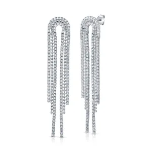 ARCH CASCADE EARRINGS, SILVER