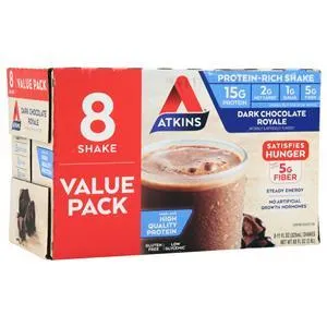 Atkins Ready To Drink Shake (RTD Tetra-Can) Dark Chocolate Royale 8 cans