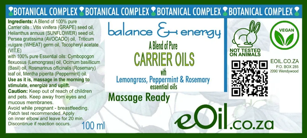 Balance & energy body oil - Ready to use - massage